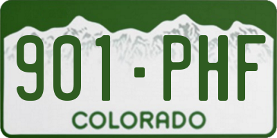 CO license plate 901PHF