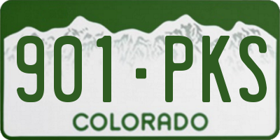 CO license plate 901PKS