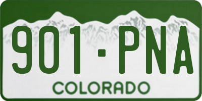 CO license plate 901PNA
