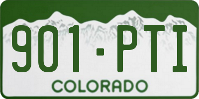 CO license plate 901PTI