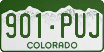 CO license plate 901PUJ