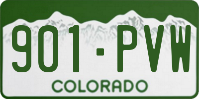 CO license plate 901PVW