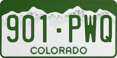 CO license plate 901PWQ