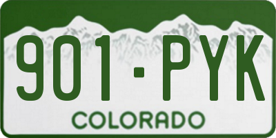 CO license plate 901PYK