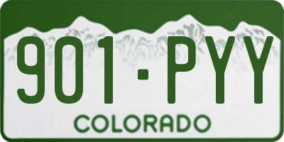 CO license plate 901PYY