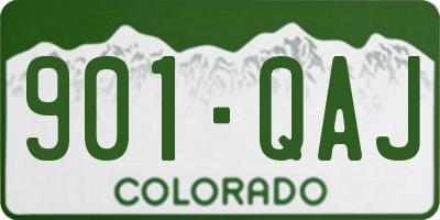 CO license plate 901QAJ