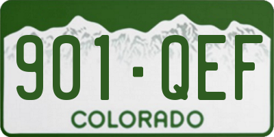 CO license plate 901QEF