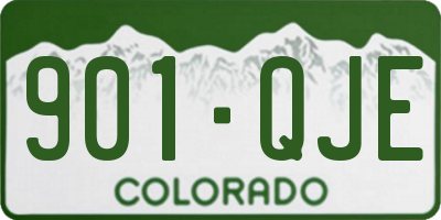 CO license plate 901QJE