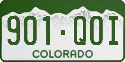 CO license plate 901QOI