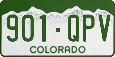 CO license plate 901QPV