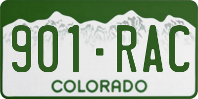 CO license plate 901RAC