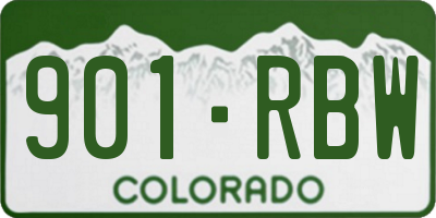 CO license plate 901RBW