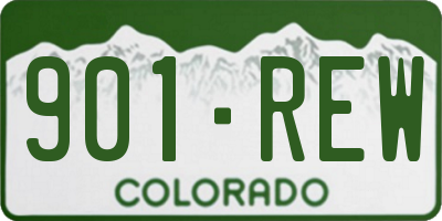 CO license plate 901REW