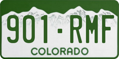 CO license plate 901RMF