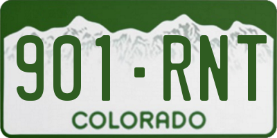 CO license plate 901RNT