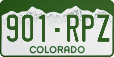 CO license plate 901RPZ