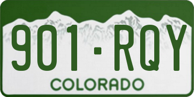 CO license plate 901RQY