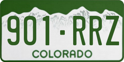 CO license plate 901RRZ