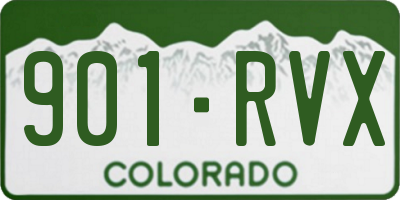 CO license plate 901RVX