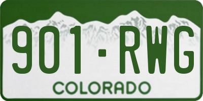 CO license plate 901RWG