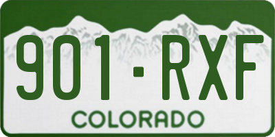 CO license plate 901RXF