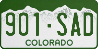 CO license plate 901SAD