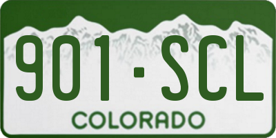 CO license plate 901SCL