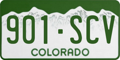 CO license plate 901SCV