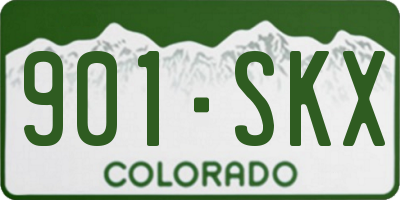 CO license plate 901SKX