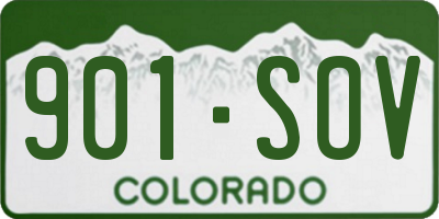 CO license plate 901SOV