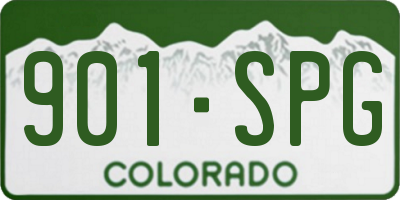 CO license plate 901SPG