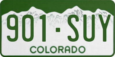 CO license plate 901SUY