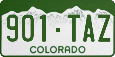CO license plate 901TAZ