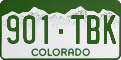 CO license plate 901TBK