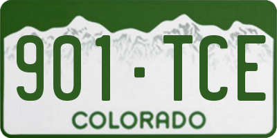 CO license plate 901TCE