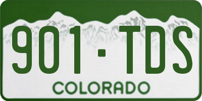 CO license plate 901TDS