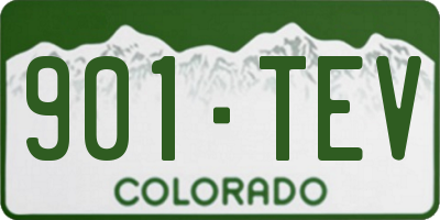 CO license plate 901TEV