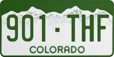 CO license plate 901THF