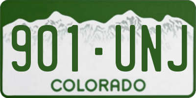 CO license plate 901UNJ