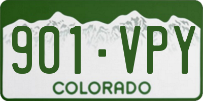 CO license plate 901VPY