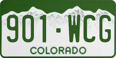 CO license plate 901WCG