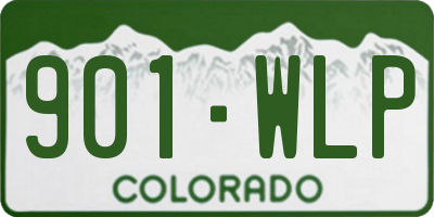 CO license plate 901WLP