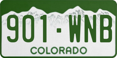 CO license plate 901WNB