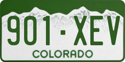 CO license plate 901XEV