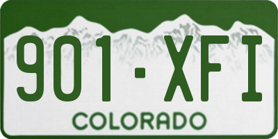 CO license plate 901XFI