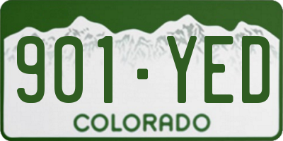 CO license plate 901YED