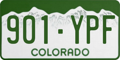 CO license plate 901YPF