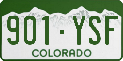 CO license plate 901YSF