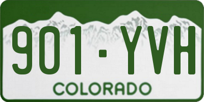 CO license plate 901YVH