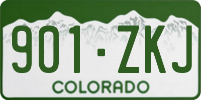 CO license plate 901ZKJ